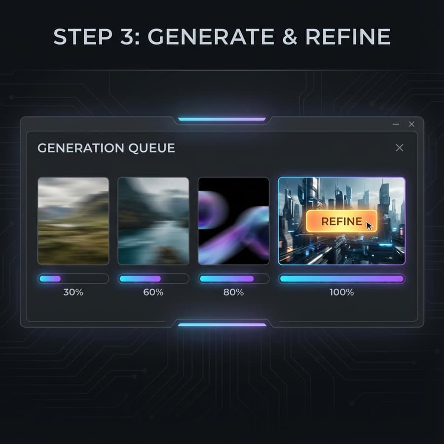 Iterative refinement workflow for FLUX 3 Image Generator results
